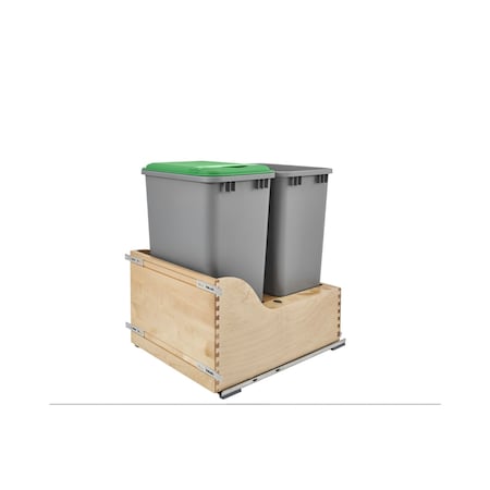 Rev-A-Shelf Maple Veneer, Light Brown, 18 in W, 24.25 in H, 22.5 in D, 22.5 in L, Light Brown 4WCSD-2150DM-2